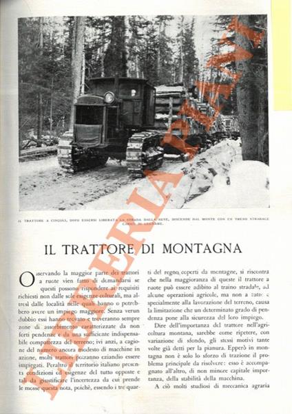 Il trattore di montagna - Vittorio Marchi - copertina