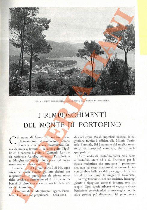 I rimboschimenti del monte di Portofino - Giuseppe Mariani - copertina