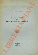 Commemorazione del Dott. Marco De Marchi