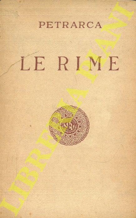 Le rime. Con le note di Giacomo Leopardi - Francesco Petrarca - copertina