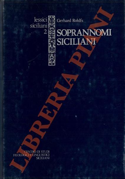Soprannomi siciliani - Gerhard Rohlfs - copertina