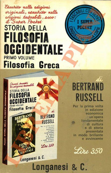 Storia della filosofia occidentale - Bertrand Russell - copertina