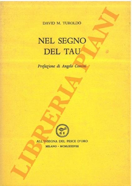 Nel segno del tau - David Maria Turoldo - copertina