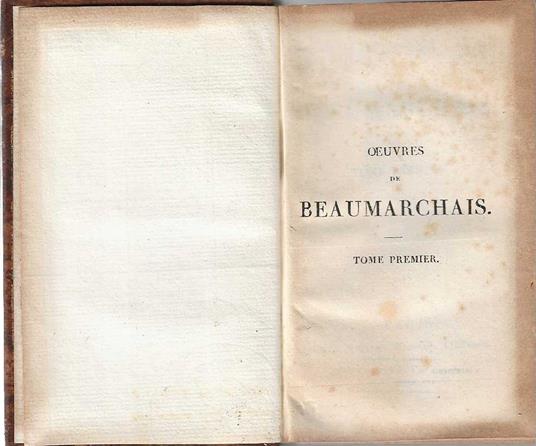 Oeuvres de Beaumarchais - P. Augustin de Beaumarchais - copertina