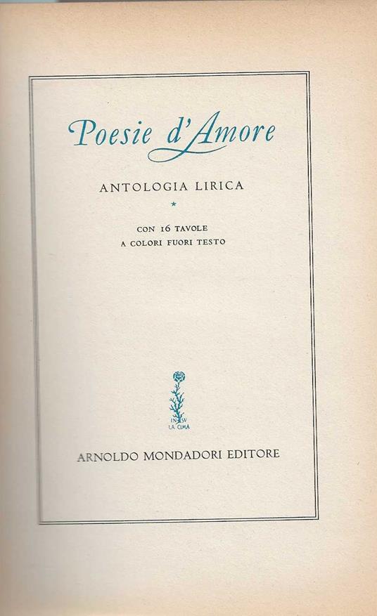 Poesie d'amore - Antologia Lirica - Giuseppe Grieco - copertina