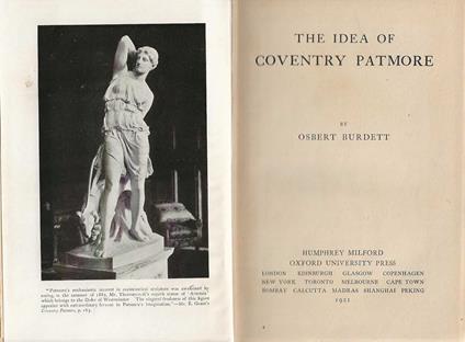 The idea of Coventry Patmore - Osbert Burdett - copertina