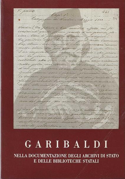 Garibaldi nella documentazione degli archivi di stato e delle biblioteche statali - copertina