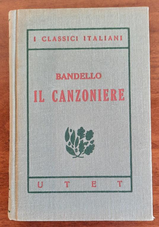 Il Canzoniere - Matteo Bandello - copertina