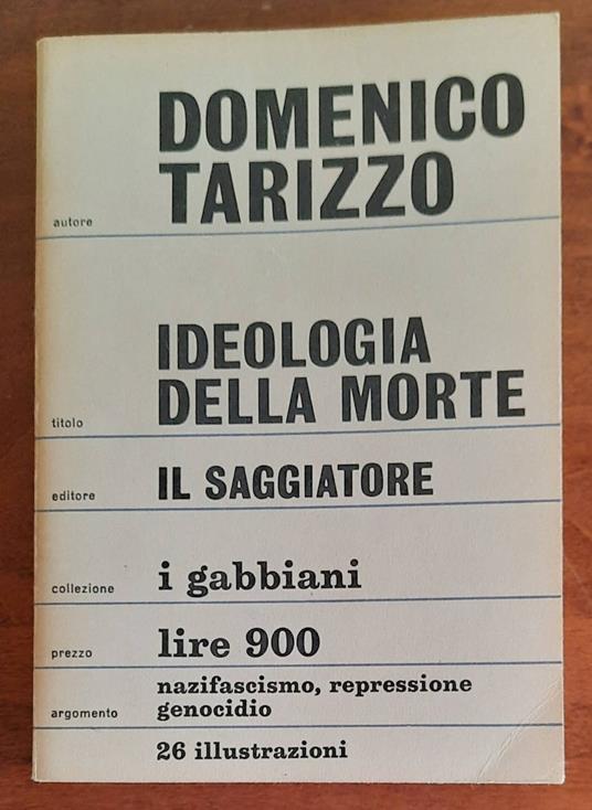 Ideologia della morte - Domenico Tarizzo - copertina