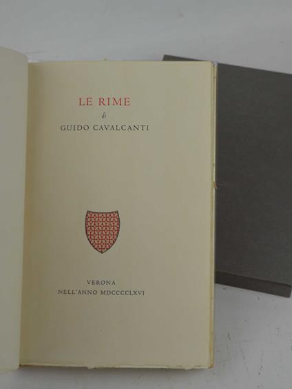 Le rime - Guido Cavalcanti - copertina