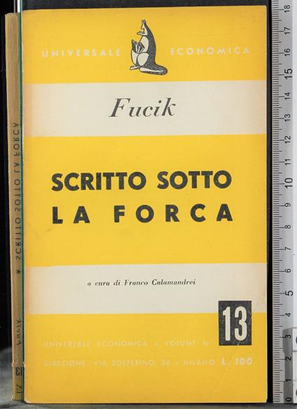 Scritto sotto la forca - Julius Fucik - copertina