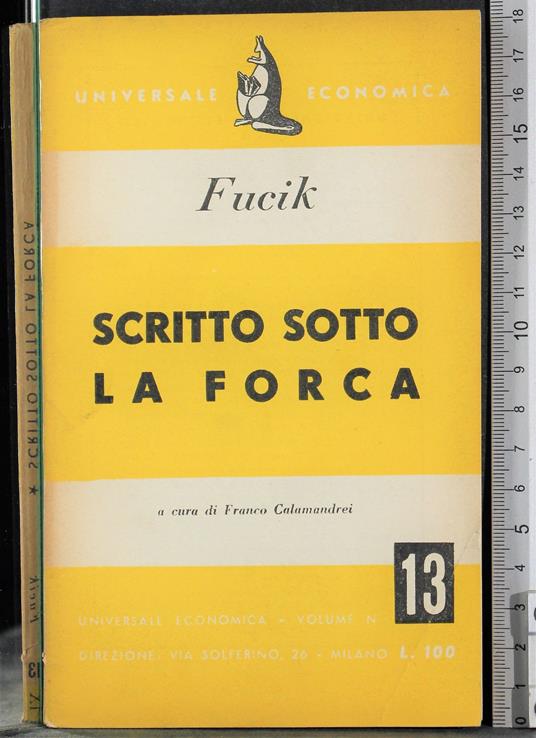 Scritto sotto la forca - Julius Fucik - copertina