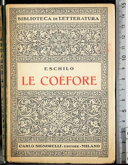 Le coefore - Eschilo - copertina