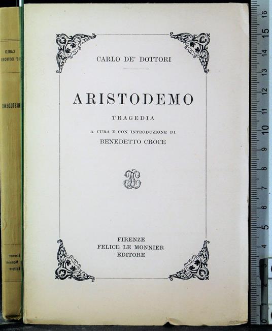 Aristodemo - Carlo De' Dottori - copertina