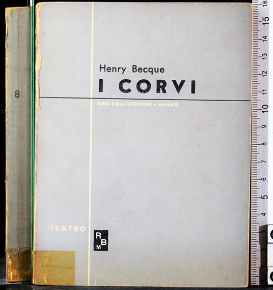 I corvi - Henry Becque - copertina