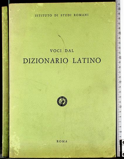 Voci del dizionario Latino - copertina