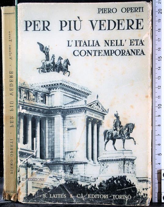 Per più vedere. Vol 3. L'Italia nell'età contemporanea - Piero Operti - copertina