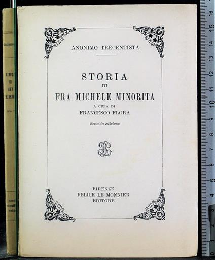 Storia di Fra Michele Minorita - Anonimo trecentista - copertina