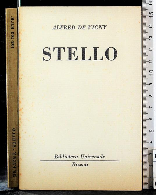 Stello - Alfred de Vigny - copertina