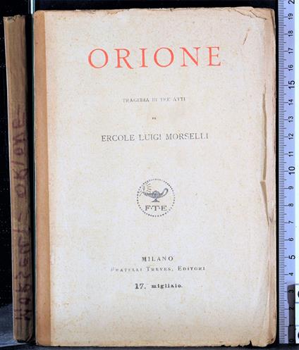 Orione - Ercole Luigi Morselli - copertina