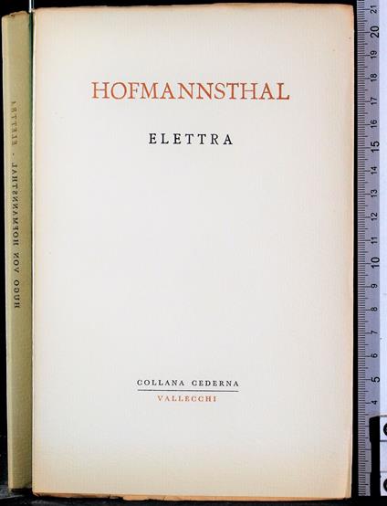 Elettra - Hugo von Hofmannsthal - copertina