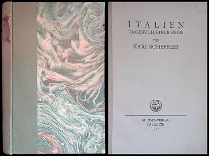 Italien tagebuch einer reise - Karl Scheffler - copertina