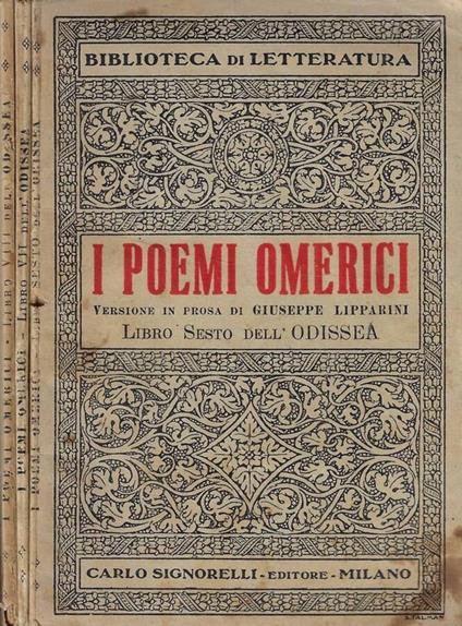 I poemi omerici Libro VI-VII-VIII - Omero - copertina