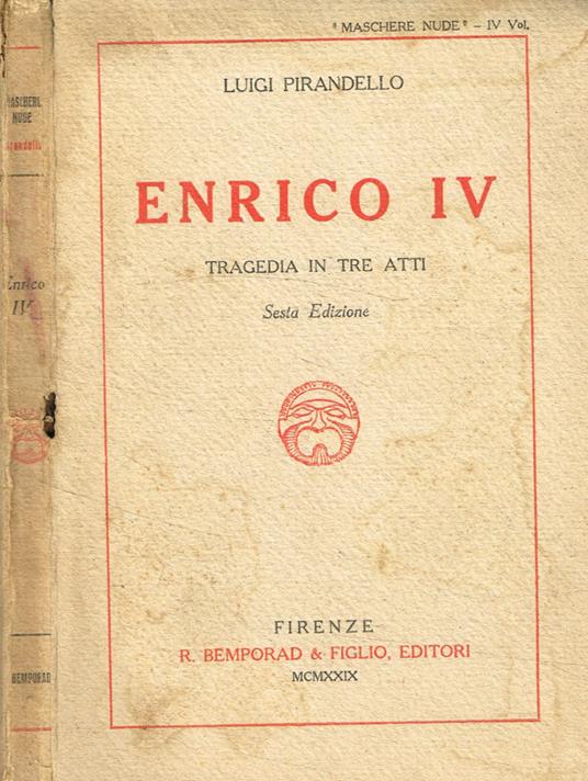 Enrico IV - Luigi Pirandello - copertina