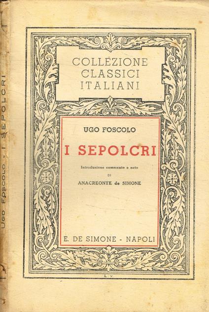 I sepolcri - Ugo Foscolo - Libro - Il Saggiatore 