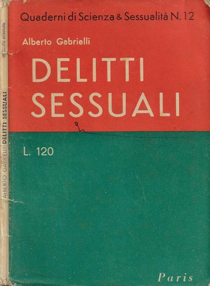 Delitti sessuali - Alberto Gabrielli - copertina