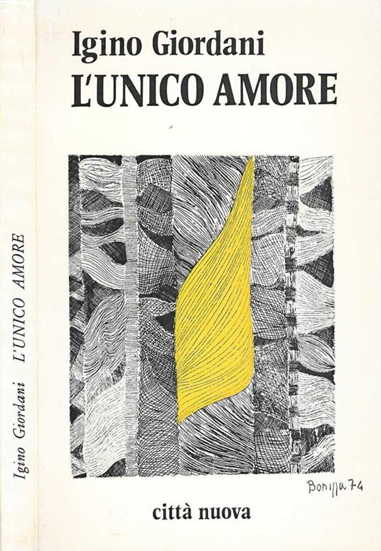 L' unico amore - Igino Giordani - copertina