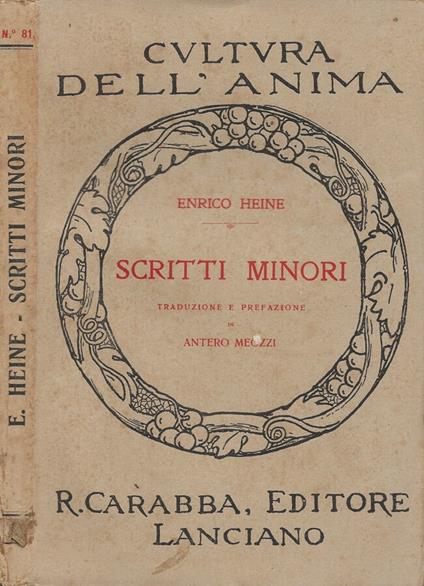 Scritti minori - Heinrich Heine - copertina