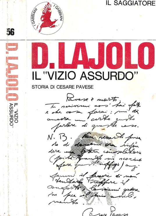 Il vizio assurdo - Davide Lajolo - copertina