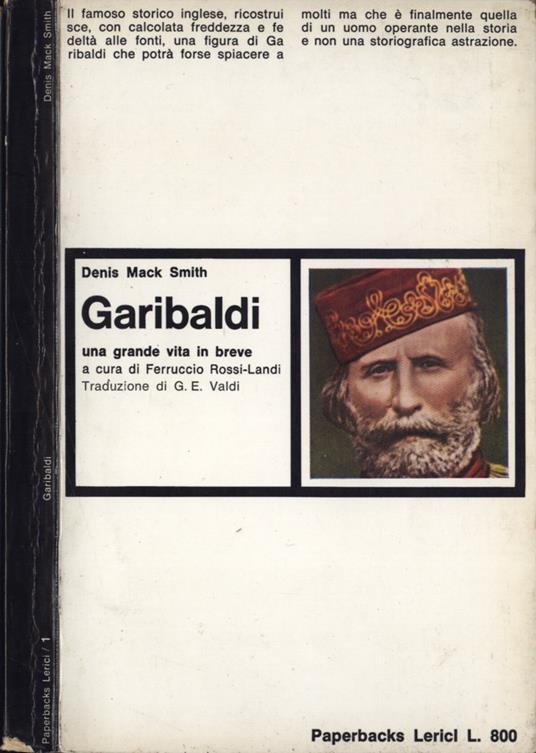 Garibaldi - Denis Mack Smith - copertina