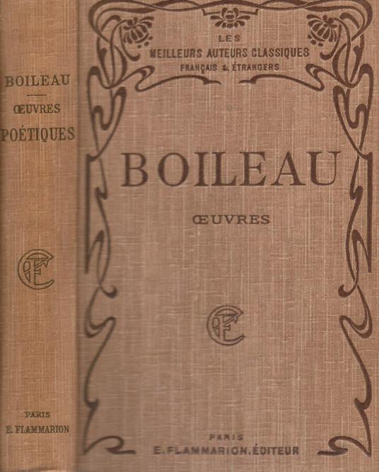 Oeuvres - Nicolas Boileau - copertina