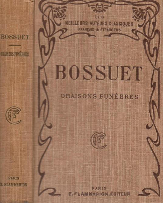 Oraison funebres - Jacques-Bénigne Bossuet - copertina