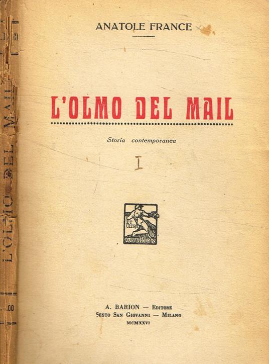 L' olmo del mail - Anatole France - copertina