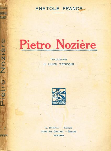 Pietro Noziere - Anatole France - copertina