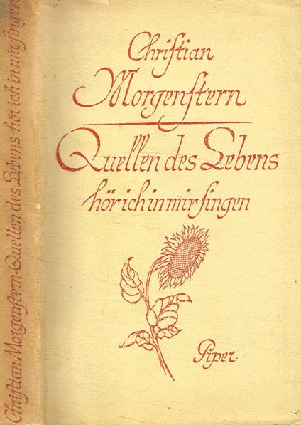 Quellen des lebens hor ich in mir singen vol.II - Christian Morgenstern - copertina