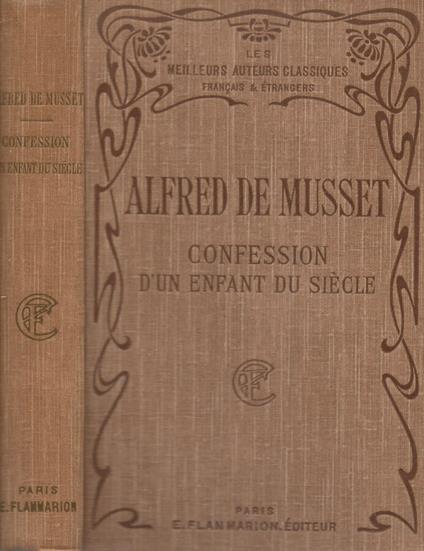 Confession d’un enfant du siecle - Alfred de Musset - copertina