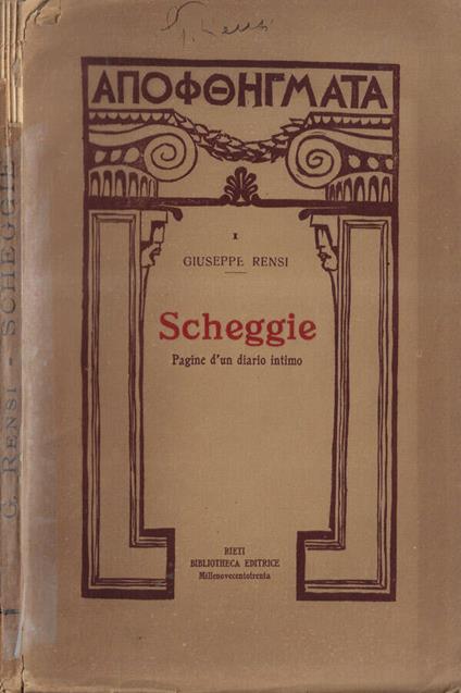 Scheggie - Giuseppe Rensi - copertina