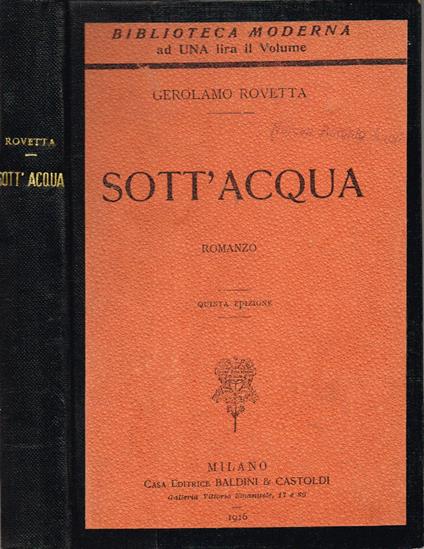 Sott'acqua - Gerolamo Rovetta - copertina