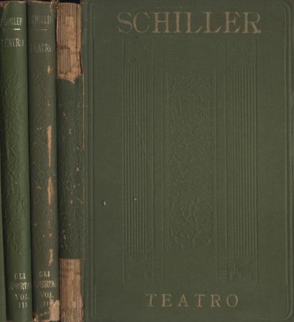 Teatro Vol. I - II - III - Friedrich Schiller - copertina
