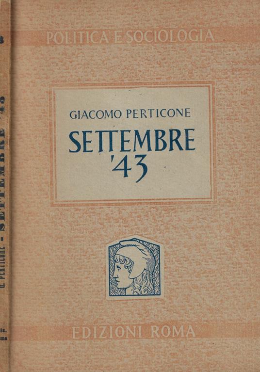 Settembre '43 - Giacomo Perticone - copertina