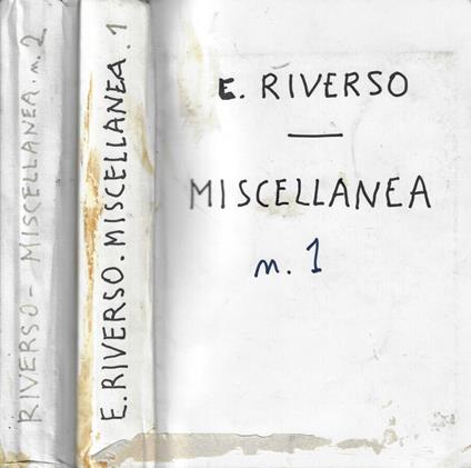 Miscellanea - Emanuele Riverso - copertina