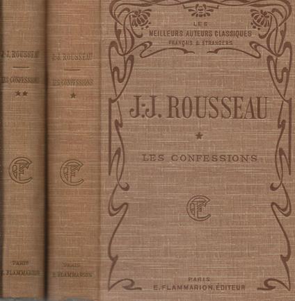 Les confessions- Tome I II - Jean-Jacques Rousseau - copertina