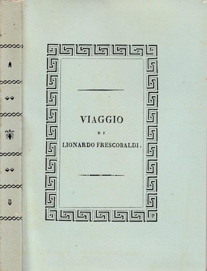 Viaggio - Lionardo Frescobaldi - copertina