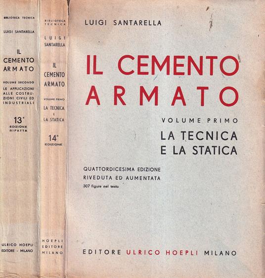 Il cemento armato - Luigi Santarella - copertina