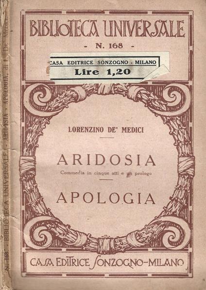 Aridosia - Lorenzino de' Medici - copertina