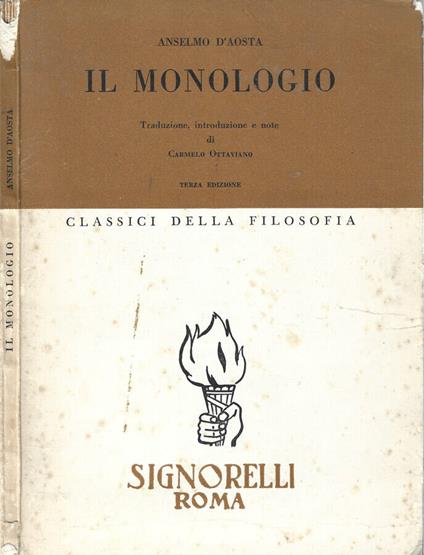 Il Monologio - d'Aosta Anselmo - copertina